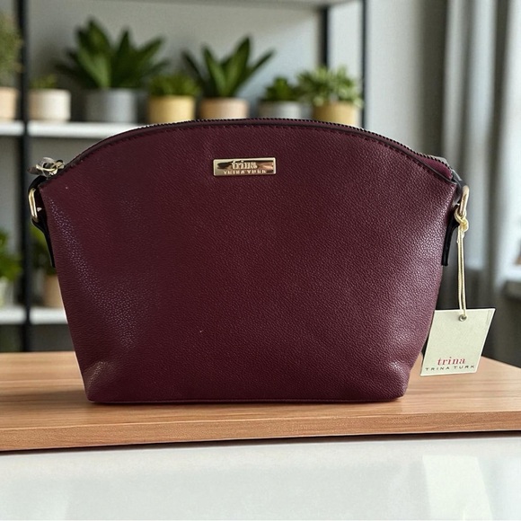 Trina Turk Deep Burgundy Cosmetic Bag - Picture 1 of 4